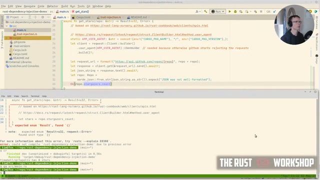 Rust coding 2/2 - extracting an async method смотреть онлайн
