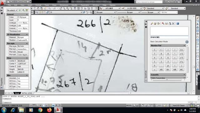 how to insert the sketch map image in Autocad and Scale the area смотреть онлайн