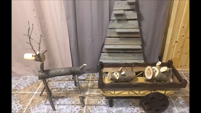 Олень из дерева Поделки для сада и дачи своими руками смотреть онлайн