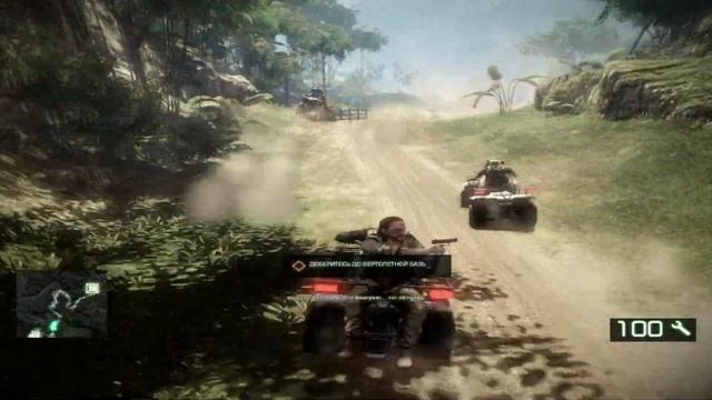 Гонки на квадроциклах, бронивиках и вертолётах : Battlefield Bad Company 2 смотреть онлайн