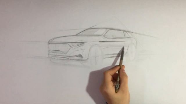 Car design sketch #01 | Time-lapse смотреть онлайн