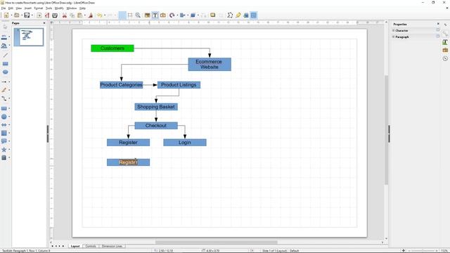 How to create flowcharts using Libre Office Draw смотреть онлайн