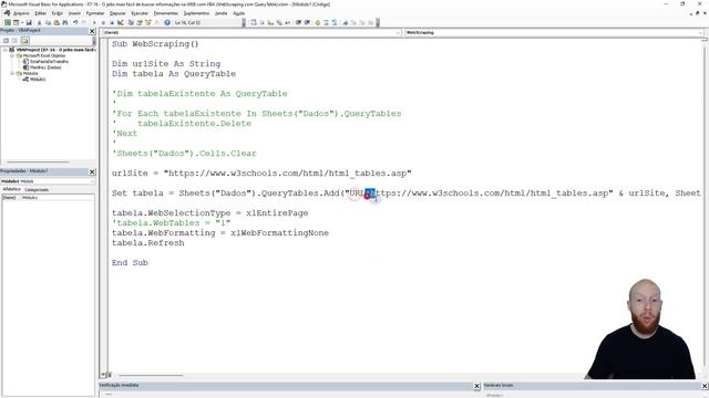 O Jeito Mais Fácil de Buscar Informações na WEB com VBA (WebScraping com QueryTable) смотреть онлайн