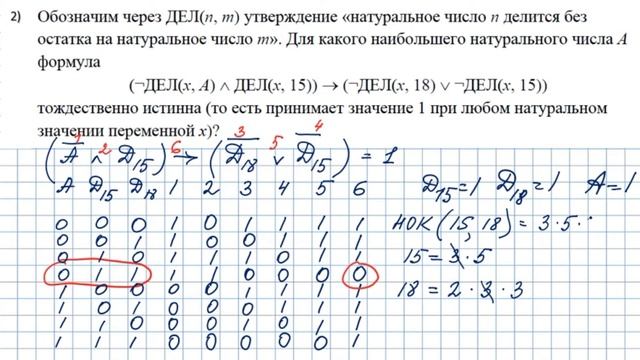 Задание 15 ЕГЭ по информатике (делимость натуральных чисел) смотреть онлайн