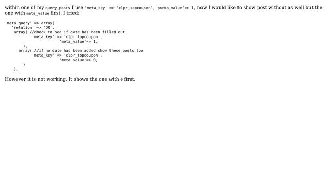 Wordpress: meta query or with meta value смотреть онлайн