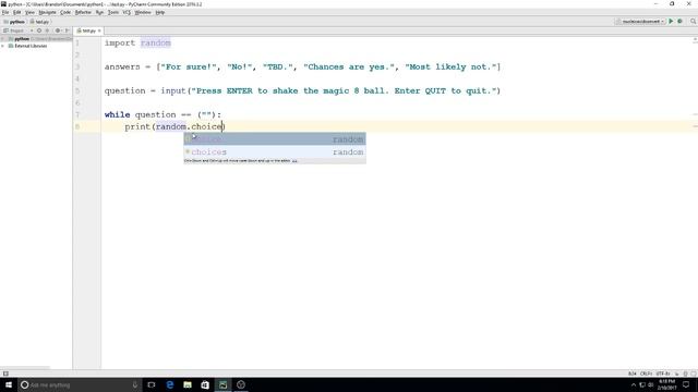 Python Practice: Magic 8 Ball with Lists смотреть онлайн