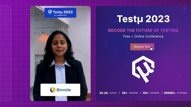 Meet our Partner | Binmile at Testµ Conference 2023 | LambdaTest смотреть онлайн