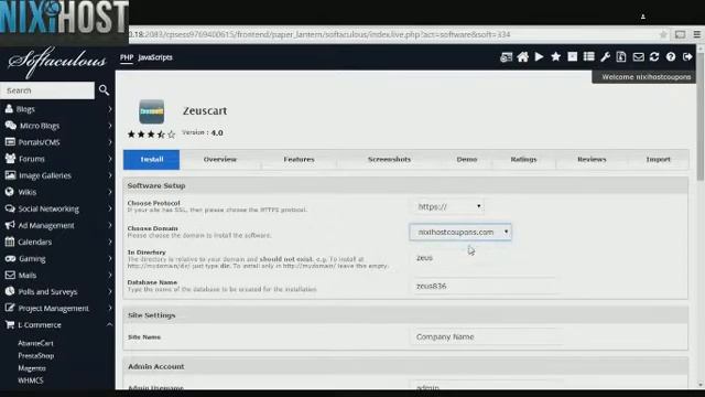 Instaling Zeuscart with Softaculous in cPanel смотреть онлайн