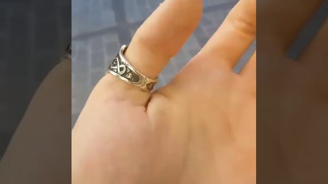Кольцо мужской из серебра на большой палец уникальная дизайнерская ручная работа смотреть онлайн