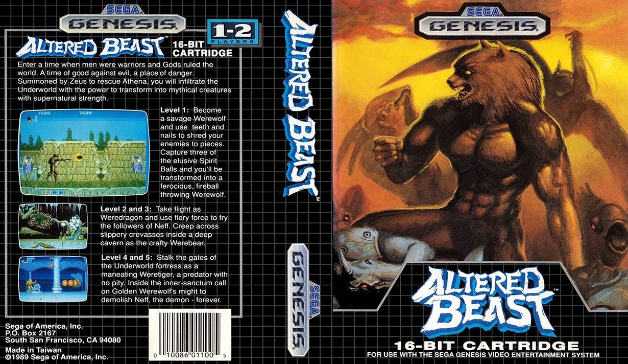 Sega Mega Drive 2 (Smd) 16-bit Altered Beast Полное прохождение