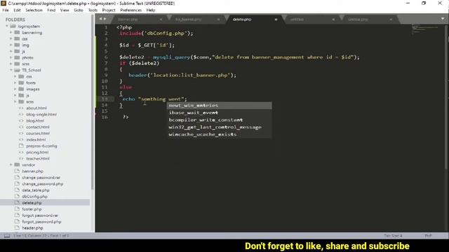 How to Delete Banner Image From Folder with Data From Database in php Using Unlink() | php hindi смотреть онлайн