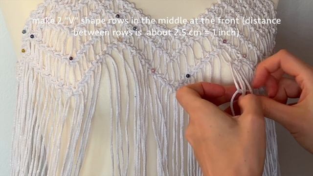 DIY | MACRAME FRINGED CROP TOP | MACRAME TUTORIAL | NEW design | macrame pattern | 2 mm cotton cord смотреть онлайн