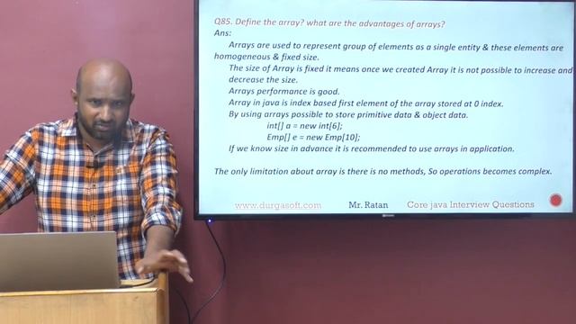 Core Java Interview Questions |Q85. Define the array? what are the advantages of arrays? | by Ratan смотреть онлайн