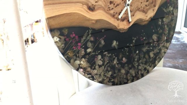 Часы из слэба капового карагача и эпоксидной смолы композиция из цветов смотреть онлайн