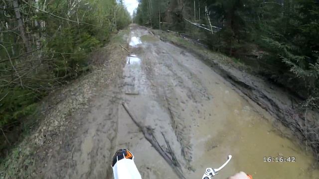 Покатушки на питбайке SSSR 125 №4. Заехал в полное га.но смотреть онлайн