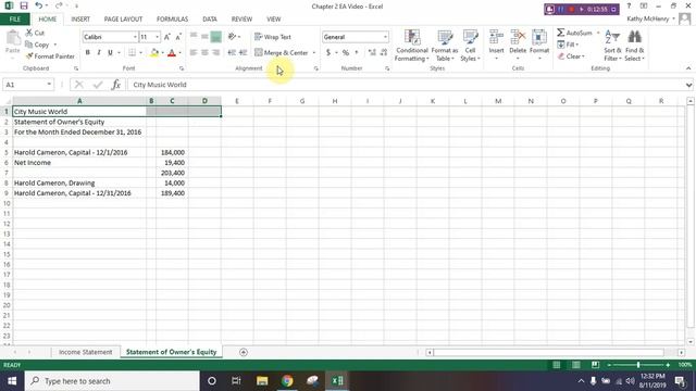 Chapter 2 Video Excel for Accounting смотреть онлайн