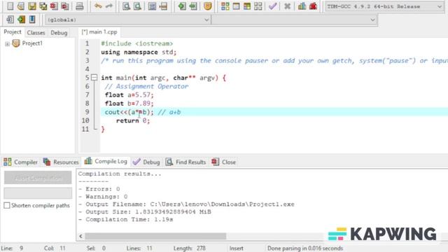 Assignment Operator in C++ смотреть онлайн