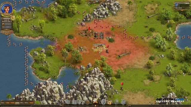 Tikki Island (oSettlers/Stal330, block) V+G+Cannonees - The Settlers Online Walkthroughs смотреть онлайн