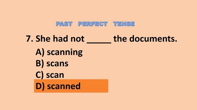 QUIZ ( PAST PERFECT TENSE ) BASED ON TUTORIAL 12 смотреть онлайн