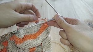 Как сменить цвет при вязании спицами