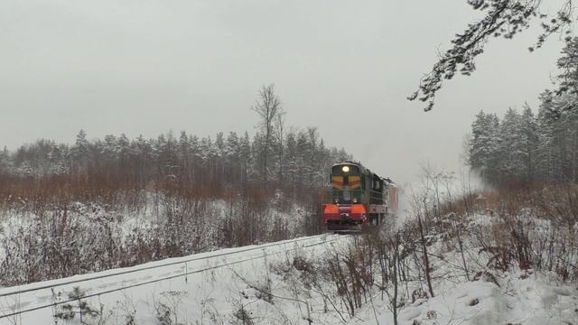Линия Голутвин - Озёры. РА3-020, ЧМЭ3 и снегоборьба смотреть онлайн