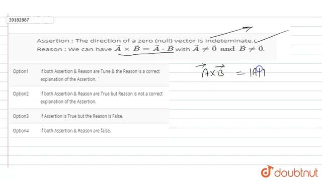 Assertion : The direction of a zero (null) vector is indeteminate. Reason : We can have `vecAxx смотреть онлайн