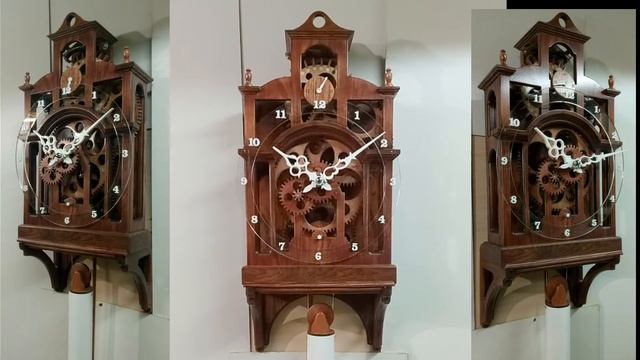 Часы из дерева. Маятниковые, действующие. смотреть онлайн