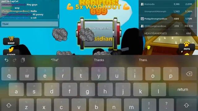 500B ENERGY WITH NO PETS AND 700 REBIRTHS ROBLOX STRONGMAN SIMULATOR смотреть онлайн