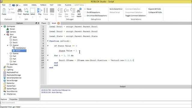 Roblox Programming Tutorial CFrame Door смотреть онлайн