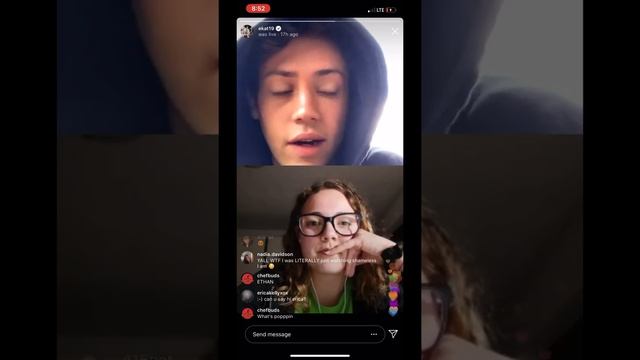 ethan cutkosky instagram live stream with emma kenney and fans from march 22nd 2020 смотреть онлайн