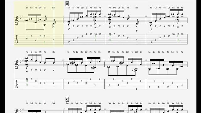 [Guitar TAB] Carcassi Op.60 - No.5