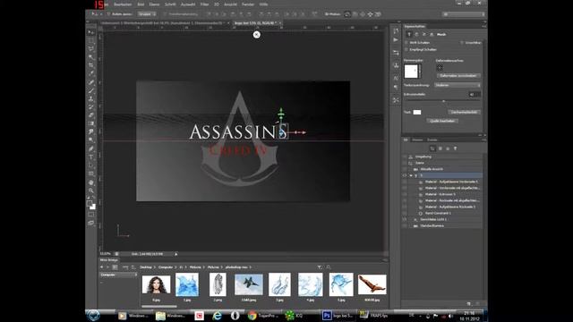 Photoshop Assassin`s Creed 3D Logo Tutorial (German) смотреть онлайн