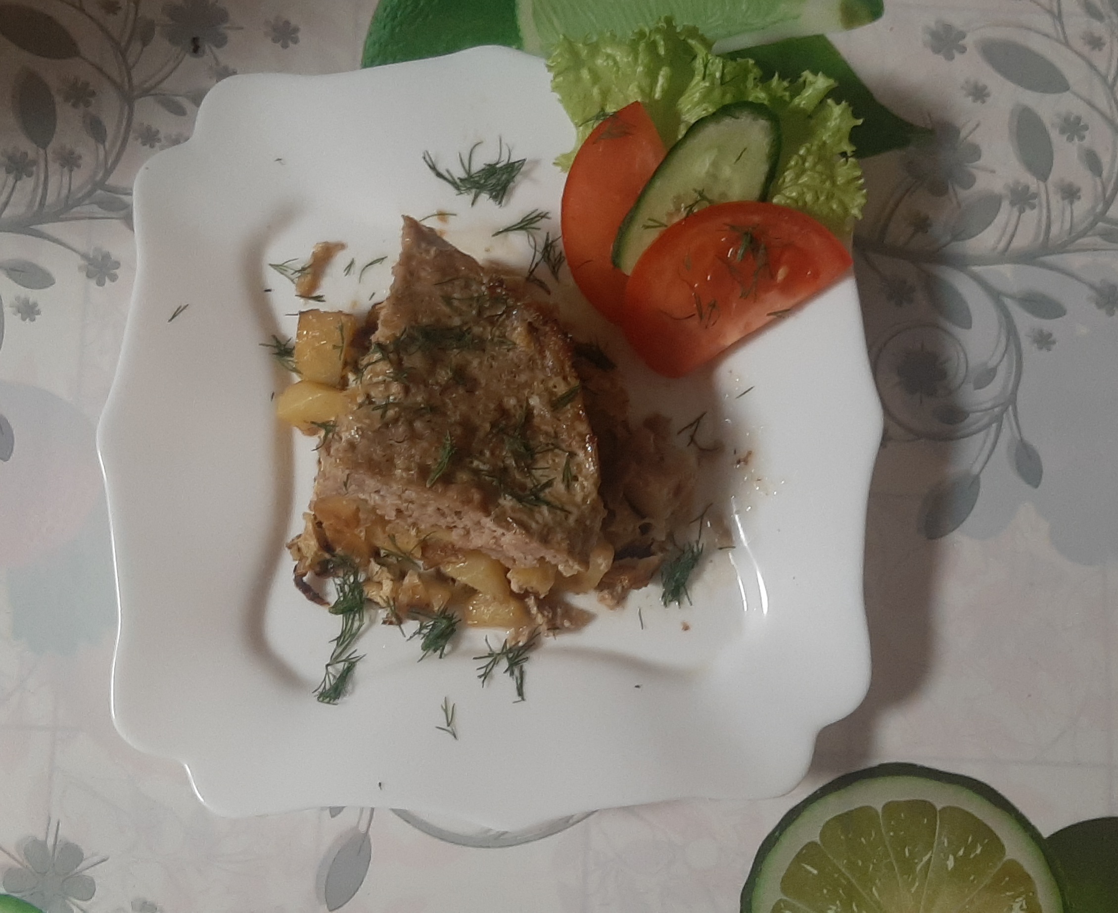 ЗАПЕКАНКА ИЗ ФАРША С ЖАРЕНЫМ КАРТОФЕЛЕМ