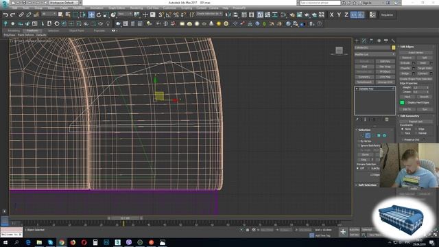 Modelling 3Ds Max. Sofa | Моделирование дивана смотреть онлайн