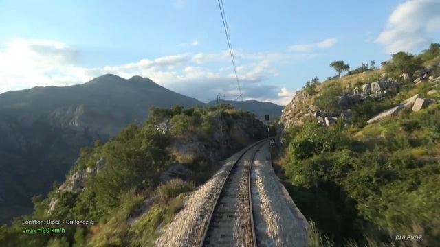 4K CABVIEW Bar - Bijelo Polje -102 Tunnels -96 Bridges -1029m Altitude Change From Sea To Mountains