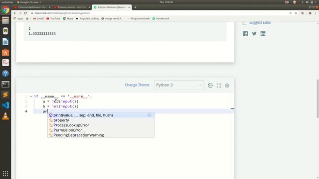 #4 : Python: Division | Hackerrank Python Solutions смотреть онлайн