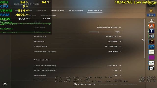 GTX 550 Ti | CSGO - 1080p, 900p, 720p, 1024x768, 800x600, 640x480 смотреть онлайн
