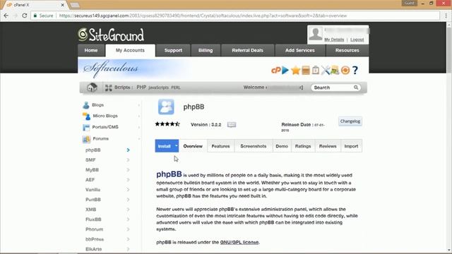 How to Install phpBB on SiteGround Tutorial смотреть онлайн