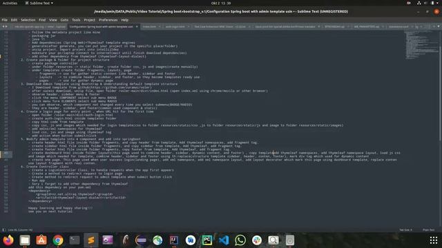 Configuration Springboot with thymeleaf and admin template using Bootstrap part 1 смотреть онлайн