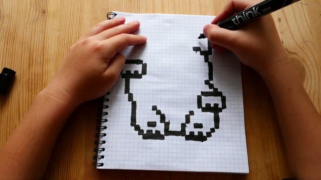 КОТЕНОК ! РИСУНКИ ПО КЛЕТОЧКАМ - PIXEL ART смотреть онлайн