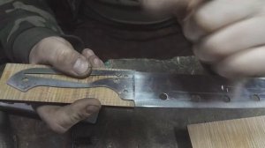 делаем рукоятку из текстолита на кухонный нож