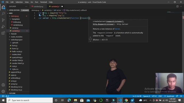 #32 Variabel di dalam Template Node js 2 смотреть онлайн