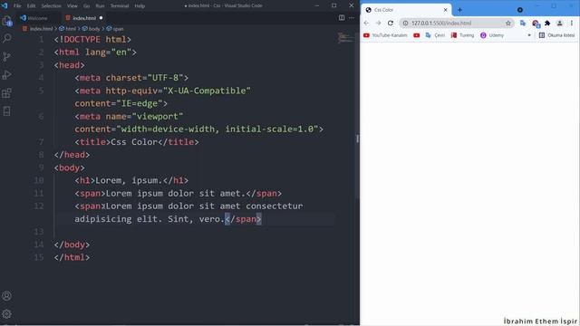 Css Dersleri Color ( Renkler : Rgb , Rgba , Hex , Renk isimleri ) смотреть онлайн