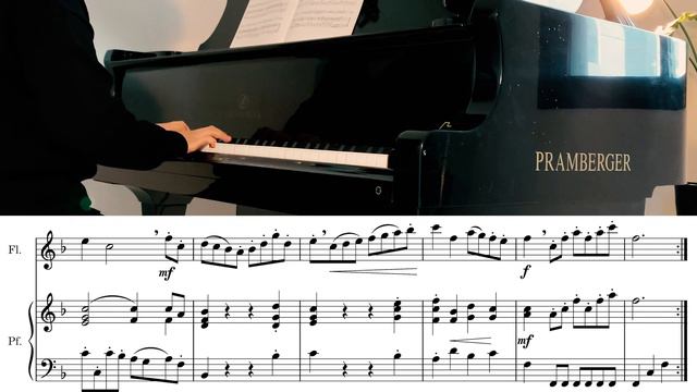 40Little Pieces Flute and Piano No.30 March J.S.Bach Play Along(with score) смотреть онлайн