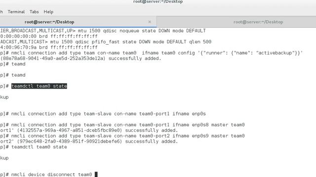 How To Configure Teaming In CentOS 7.2