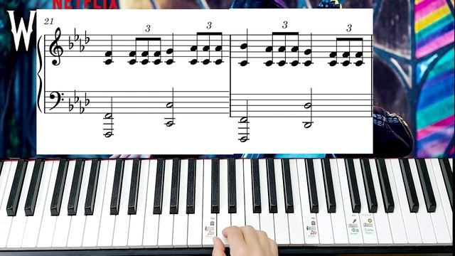 #wednesday #wednesdayaddams  Wednesday Playing Cello On The Piano Разбор на Пианино 2 ЧАСТЬ +НОТЫ