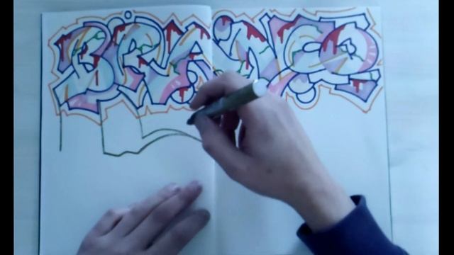 Fast Wildstyle Graffiti and character drawing In black book. смотреть онлайн