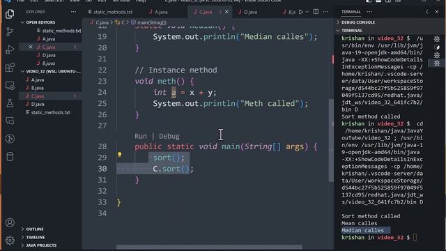 #032 static methods in java смотреть онлайн
