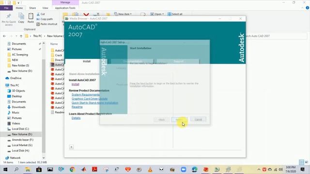 How To Install AutoCAD 2007 | AutoCAD 2007