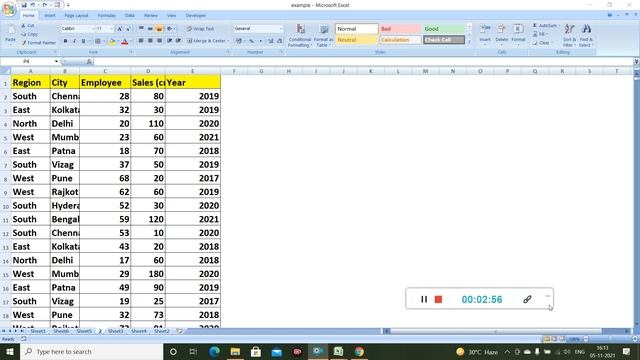 MS Excel - Changing column width смотреть онлайн
